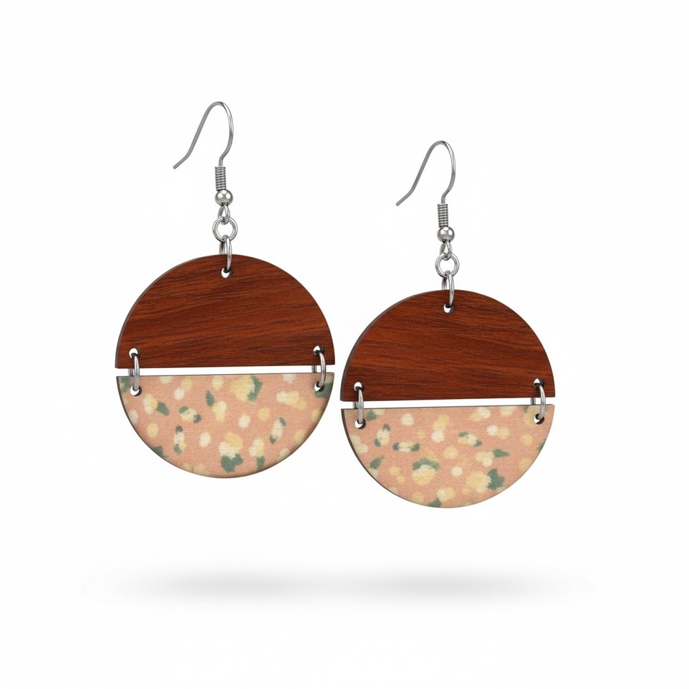 Elegant Two-Tone Dangle Earrings